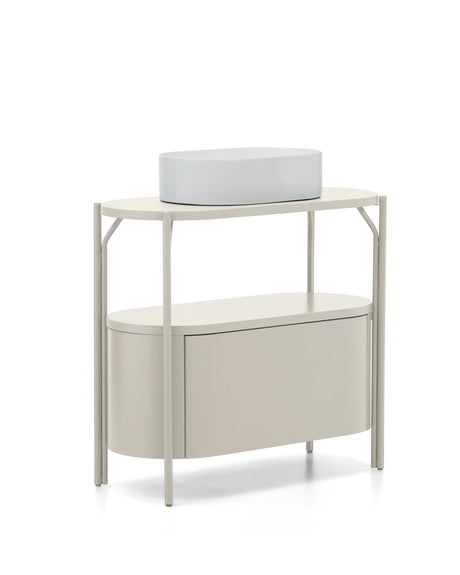 Badezimmermöbel Arely mit Stahlgestell und weiß lackiertem MDF, 90 x 40 cm von Kave Home – Produktbild 7