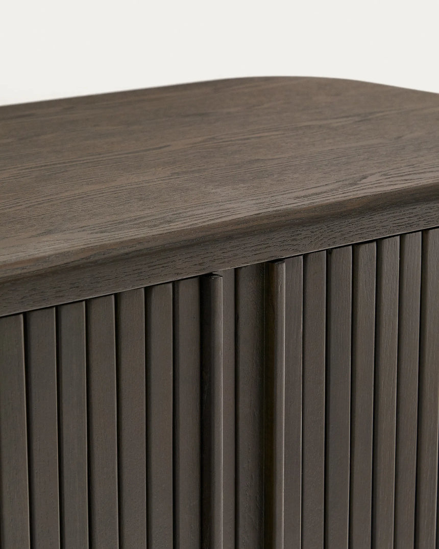 Badezimmermöbel Mailen aus Eschenfurnier mit dunklem Finish 90 x 45 cm von Kave Home – Produktbild 3