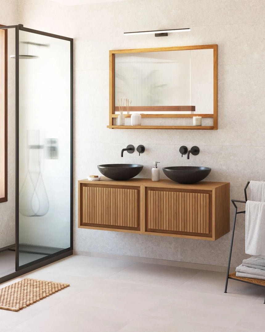 Badmöbel Taciana aus massivem Teakholz 60 x 40 m von Kave Home – Produktbild 7