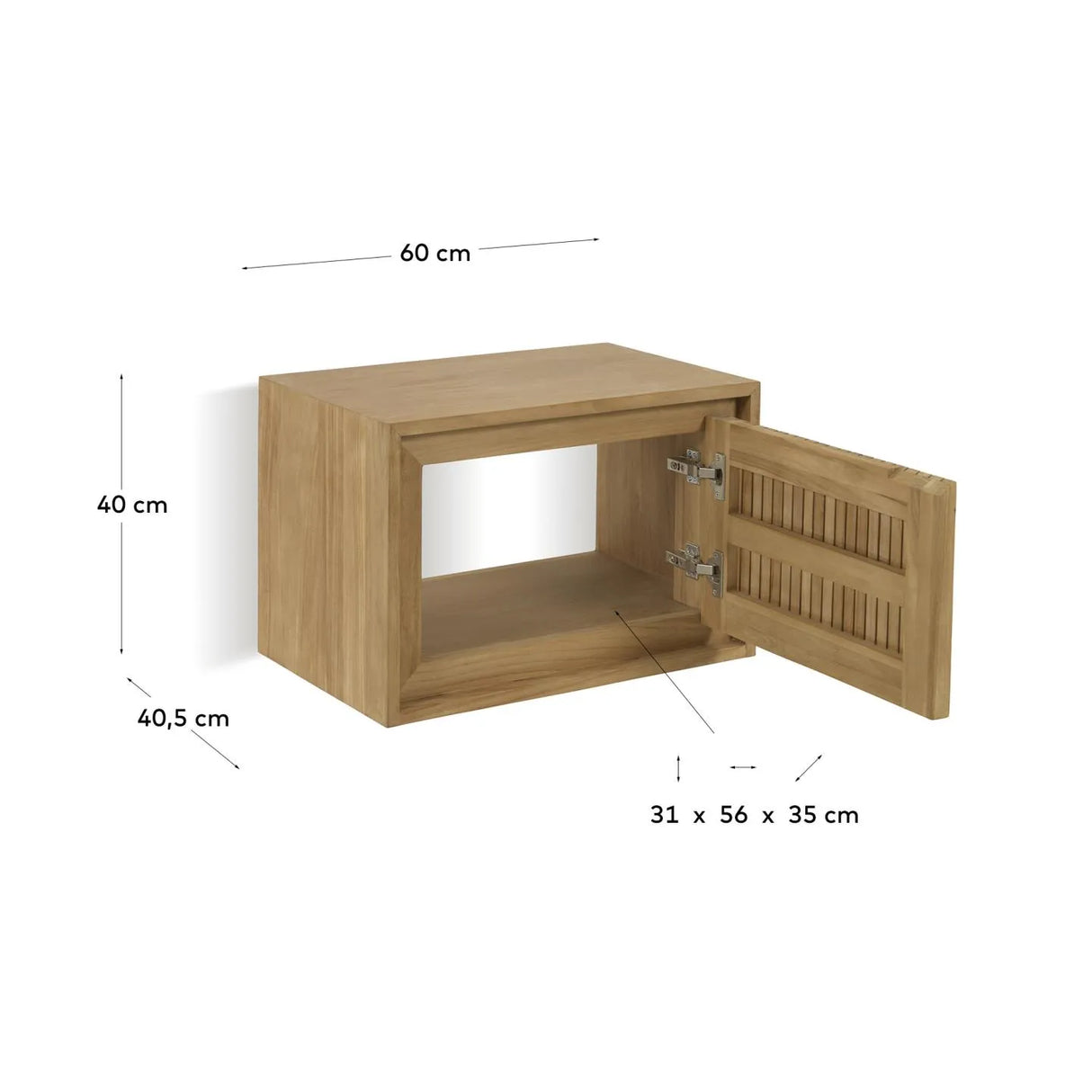 Badmöbel Taciana aus massivem Teakholz 60 x 40 m von Kave Home – Produktbild 9
