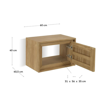 Badmöbel Taciana aus massivem Teakholz 60 x 40 m von Kave Home – Produktbild 9