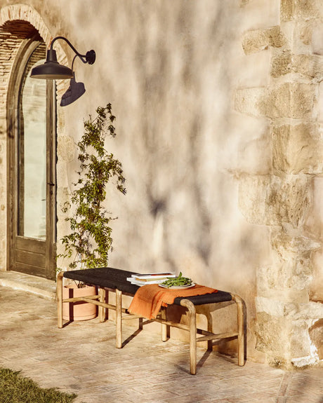 Bank Alipa aus massivem Akazienholz und dunkelgrauem Seil, 200 cm, FSC 100 % von Kave Home – Bild 2