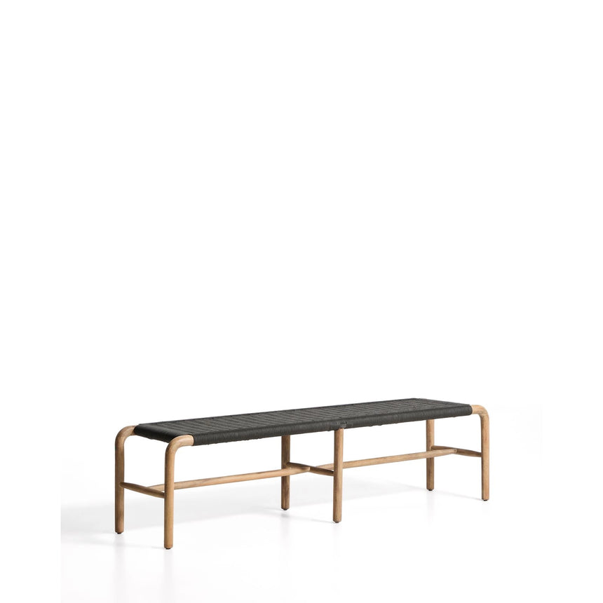 Bank Alipa aus massivem Akazienholz und dunkelgrauem Seil, 200 cm, FSC 100 % von Kave Home – Bild 6