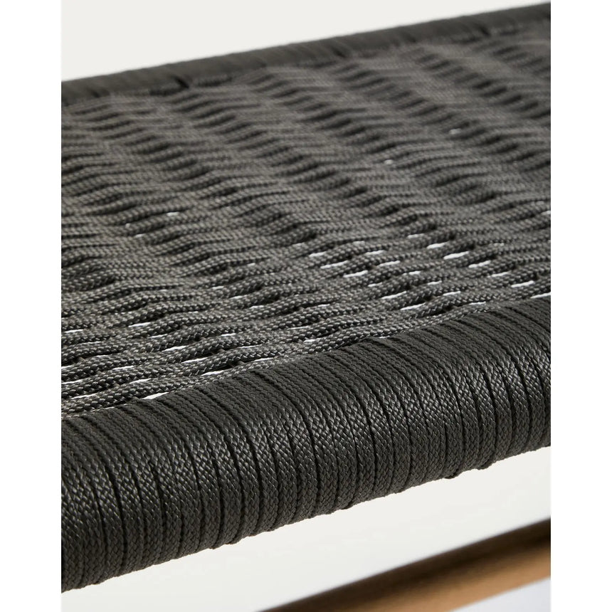 Bank Alipa aus massivem Akazienholz und dunkelgrauem Seil, 200 cm, FSC 100 % von Kave Home – Bild 8