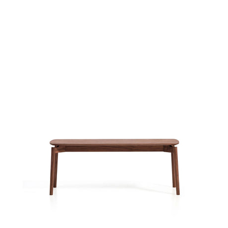 Bank Evera aus Eichenfurnier mit Nussbaumfinish oder naturfarbenem Finish, 122 cm von Kave Home – Bild 1