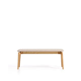 Bank Evera aus Eichenfurnier mit naturfarbenem Finish und beiger Chenille, 122 cm von Kave Home – Bild 1