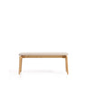 Bank Evera aus Eichenfurnier mit naturfarbenem Finish und beiger Chenille, 122 cm von Kave Home – Bild 1