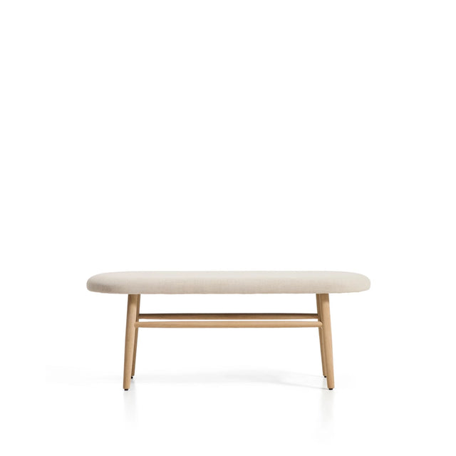 Bank Helda aus Chenille und massivem Eichenholz, FSC Mix Credit, 122 cm  von Kave Home – Bild 1