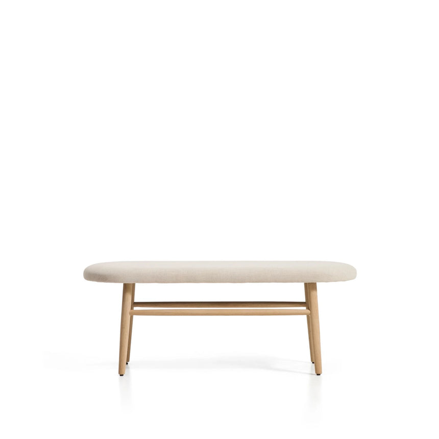 Bank Helda aus Chenille und massivem Eichenholz, FSC Mix Credit, 122 cm  von Kave Home – Bild 1