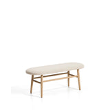 Bank Helda aus Chenille und massivem Eichenholz, FSC Mix Credit, 122 cm  von Kave Home – Bild 4