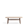 Bank Helda in grüner Chenille und massivem Eichenholz mit Nussbaumfinish, FSC Mix Credit, 122 cm  von Kave Home – Bild 1