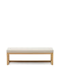 Bank Loya aus beiger Chenille und Buchenholz 128 cm von Kave Home – Produktbild 1