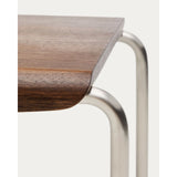 Bank Tarsel aus Nussbaumfurnier FSC 100% mit Gestell aus gebürstetem Edelstahl 142 cm von Kave Home – Produktbild 10