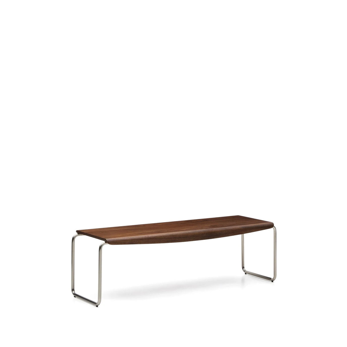 Bank Tarsel aus Nussbaumfurnier FSC 100% mit Gestell aus gebürstetem Edelstahl 142 cm von Kave Home – Produktbild 7