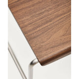 Bank Tarsel aus Nussbaumfurnier FSC 100% mit Gestell aus gebürstetem Edelstahl 142 cm von Kave Home – Produktbild 8