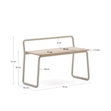 Bank Tinn aus Eschenfurnier und Metallgestell 75 cm von Kave Home – Bild 3