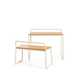 Bank Tinn aus Eschenfurnier und Metallgestell 75 cm von Kave Home – Bild 9