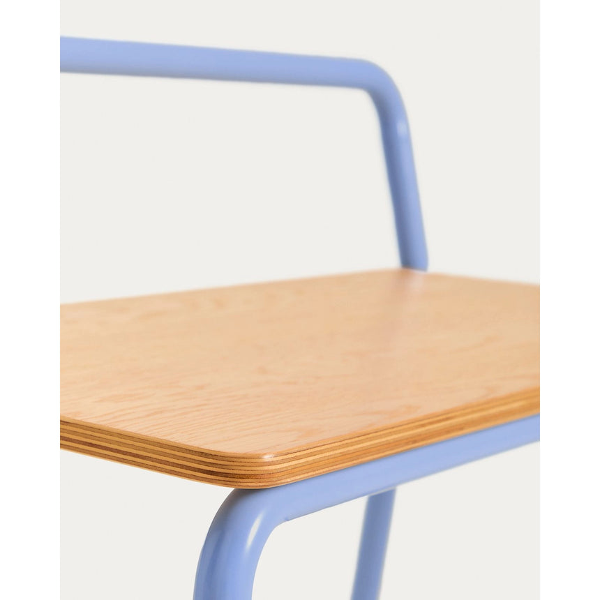 Bank Tinn aus Eschenfurnier und blauem Metallgestell 75 cm von Kave Home – Bild 10