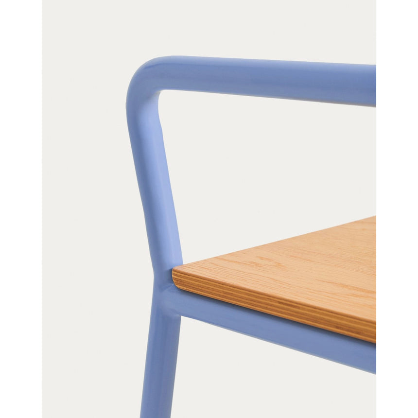 Bank Tinn aus Eschenfurnier und blauem Metallgestell 75 cm von Kave Home – Bild 12