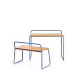 Bank Tinn aus Eschenfurnier und blauem Metallgestell 75 cm von Kave Home – Bild 9