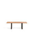 Bank Uxue aus massivem Akazienholz mit Beinen aus schwarzem Stahl 140 x 45 cm von Kave Home – Bild 1