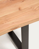 Bank Uxue aus massivem Akazienholz mit Beinen aus schwarzem Stahl 160 x 45 cm von Kave Home – Bild 4
