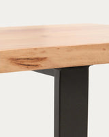 Bank Uxue aus massivem Akazienholz mit Beinen aus schwarzem Stahl 160 x 45 cm von Kave Home – Bild 7