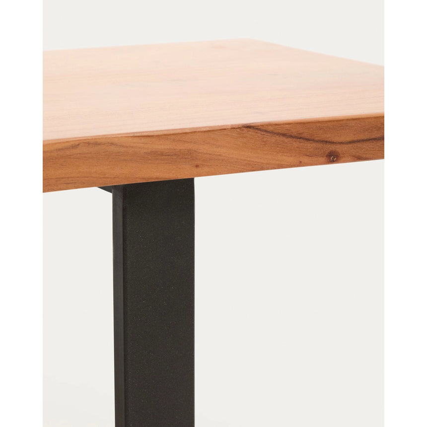 Bank Uxue aus massivem Akazienholz mit Beinen aus schwarzem Stahl 180 x 45 cm von Kave Home – Bild 7