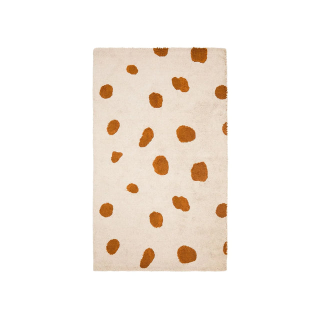 Beigefarbener Baumwollteppich Tandani mit Gepardendesign in Orange, 90 x 150 cm von Kave Home – Bild 1