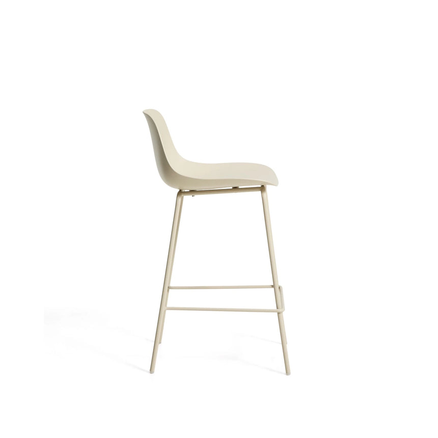 Beiger Hocker Altea mit Stahlbeinen mit beigem Finish, 65 cm von Kave Home – Bild 3