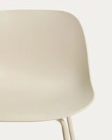 Beiger Hocker Altea mit Stahlbeinen mit beigem Finish, 65 cm von Kave Home – Bild 6