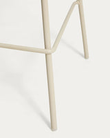 Beiger Hocker Altea mit Stahlbeinen mit beigem Finish, 65 cm von Kave Home – Bild 8