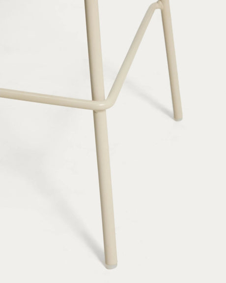 Beiger Hocker Altea mit Stahlbeinen mit beigem Finish, 65 cm von Kave Home – Bild 8