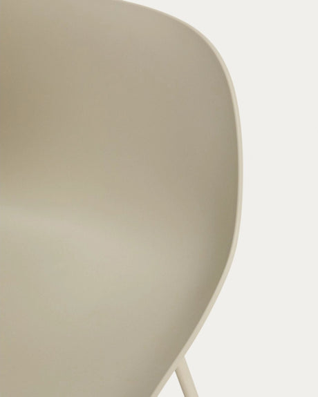 Beiger Hocker Altea mit Stahlbeinen mit beigem Finish, 65 cm von Kave Home – Bild 9