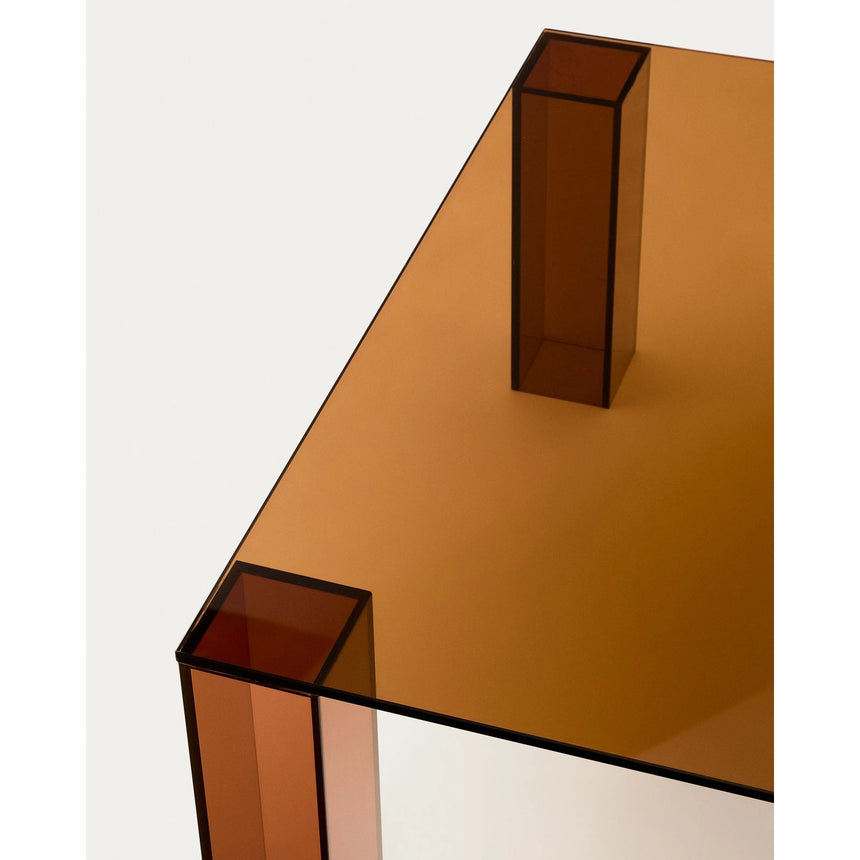 Beistelltisch Adularia aus braunem gehärtetem Glas 85 x 85 cm von Kave Home – Bild 10