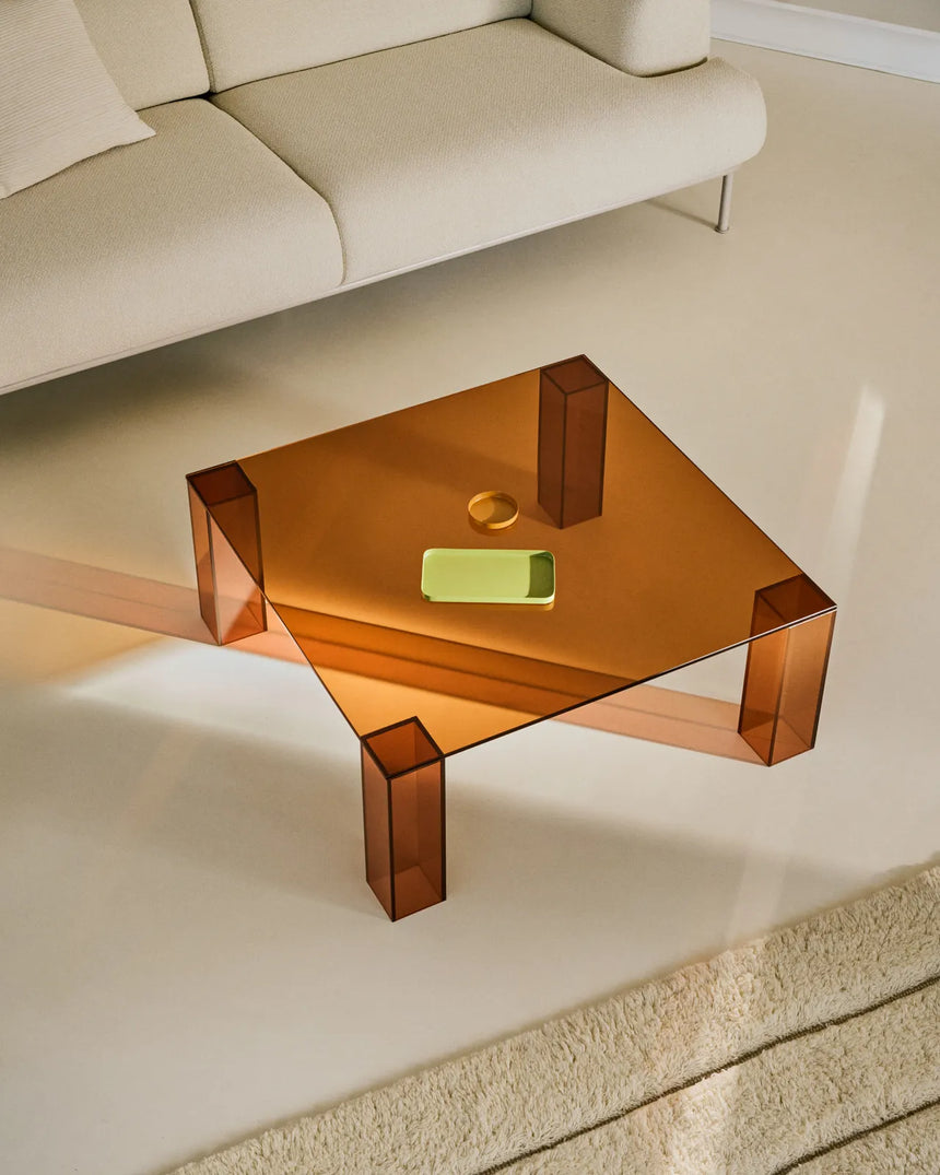 Beistelltisch Adularia aus braunem gehärtetem Glas 85 x 85 cm von Kave Home – Bild 2