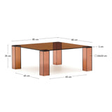 Beistelltisch Adularia aus braunem gehärtetem Glas 85 x 85 cm von Kave Home – Bild 6