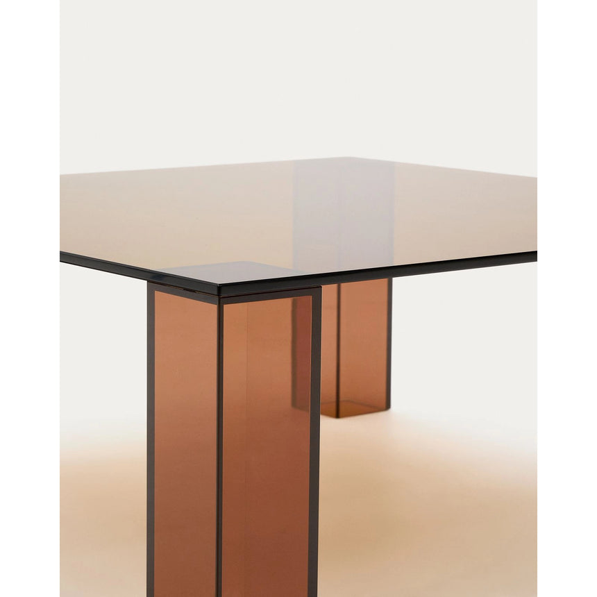 Beistelltisch Adularia aus braunem gehärtetem Glas 85 x 85 cm von Kave Home – Bild 9