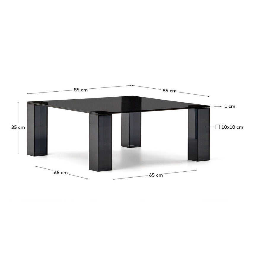 Beistelltisch Adularia aus gehärtetem Glas 85 x 85 cm von Kave Home – Bild 5