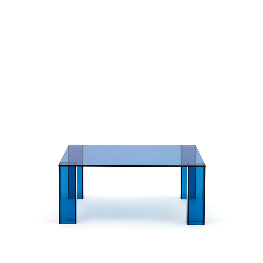 Beistelltisch Adularia aus  gehärtetem Glas in Blau 85 x 85 cm von Kave Home – Bild 1