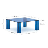 Beistelltisch Adularia aus  gehärtetem Glas in Blau 85 x 85 cm von Kave Home – Bild 5