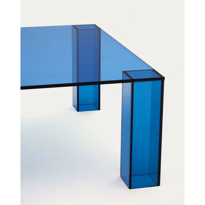 Beistelltisch Adularia aus  gehärtetem Glas in Blau 85 x 85 cm von Kave Home – Bild 7