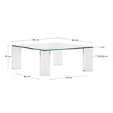 Beistelltisch Adularia aus transparentem gehärtetem Glas 85 x 85 cm von Kave Home – Bild 4