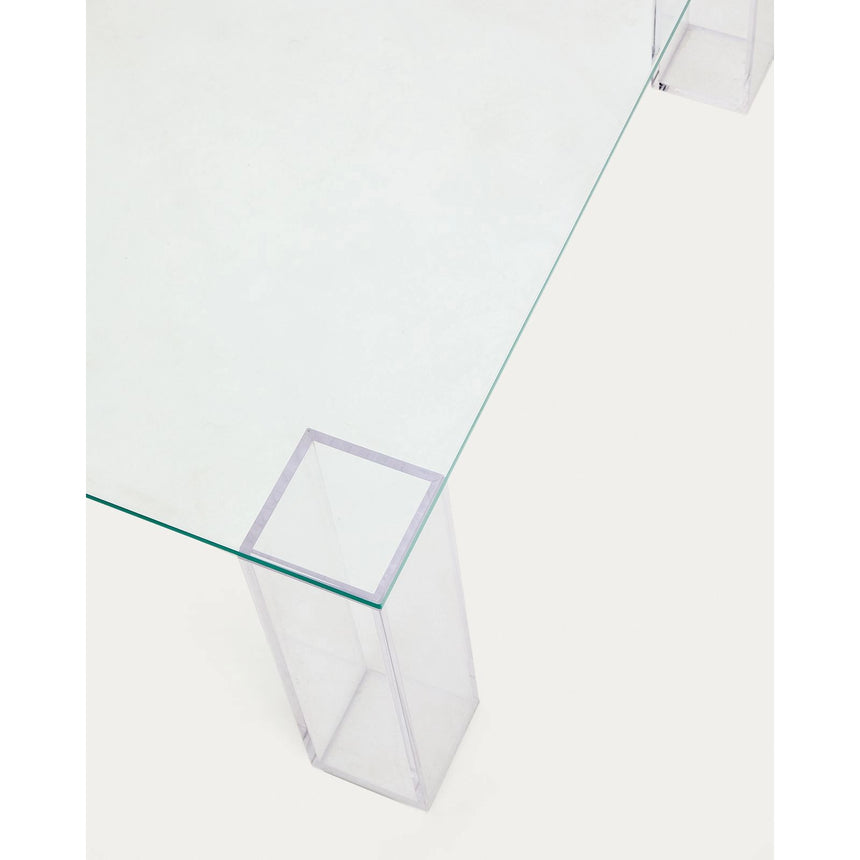 Beistelltisch Adularia aus transparentem gehärtetem Glas 85 x 85 cm von Kave Home – Bild 6