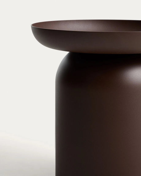 Beistelltisch Arcola aus Aluminium in Braun, Ø 45 cm von Kave Home – Bild 2