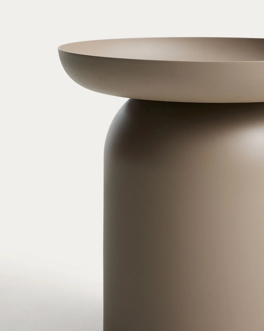 Beistelltisch Arcola aus Aluminium in Taupe, Ø 45 cm von Kave Home – Bild 2