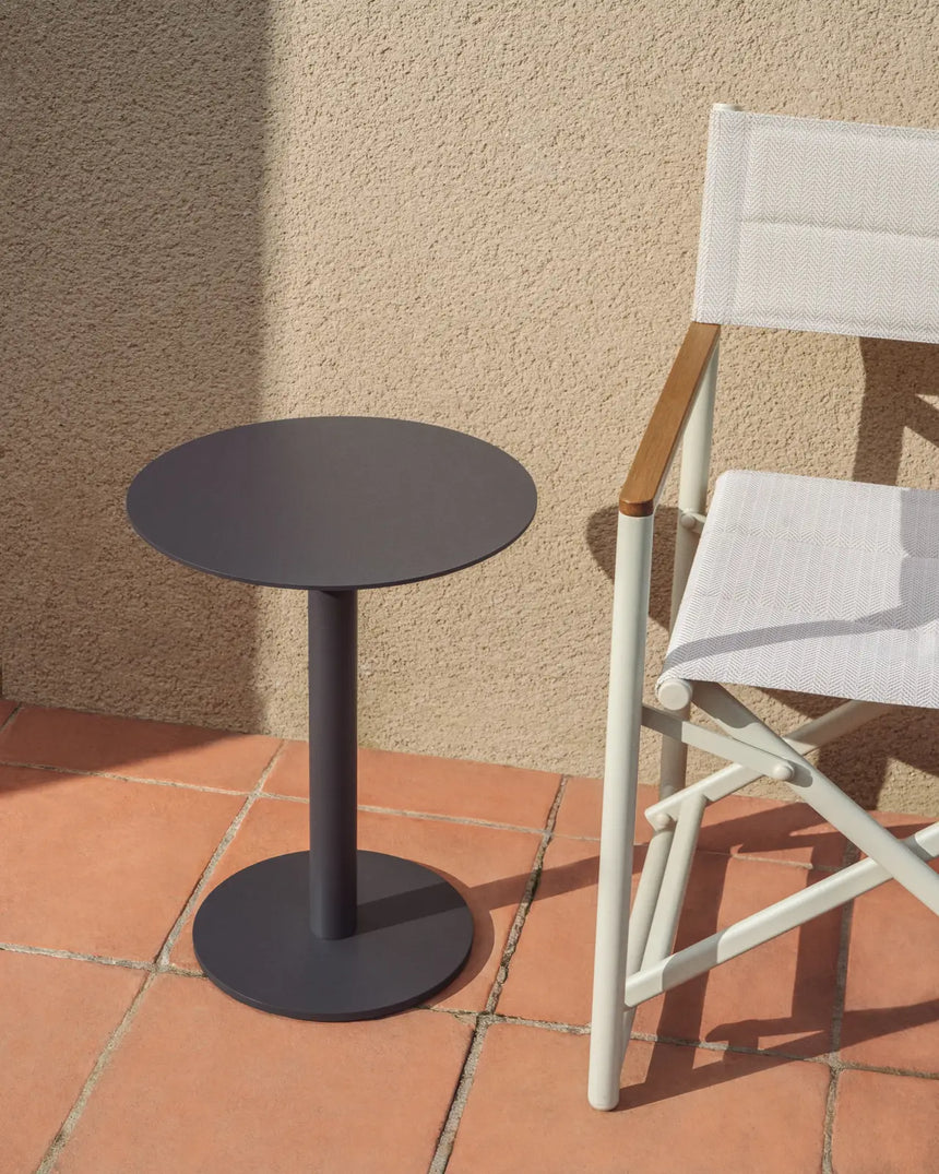 Beistelltisch Asinara aus graphitgrauem Aluminium, Ø 40 cm von Kave Home – Bild 2