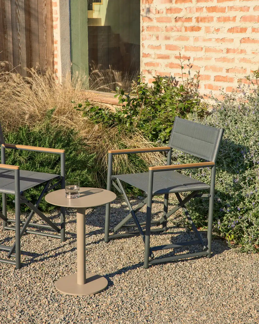Beistelltisch Asinara aus taupefarbenem Aluminium, Ø 40 cm von Kave Home – Bild 3
