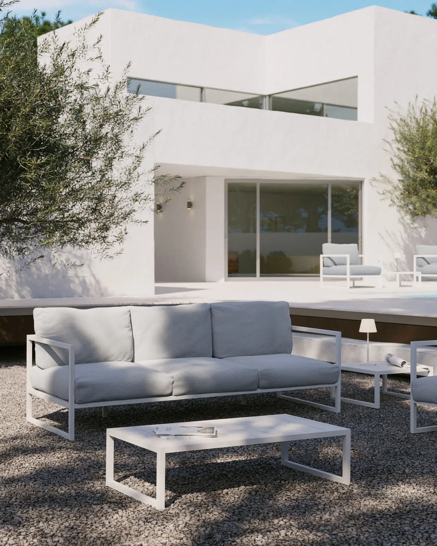 Beistelltisch Comova 100% outdoor aus Aluminium weiß 60 x 60 cm von Kave Home – Bild 3