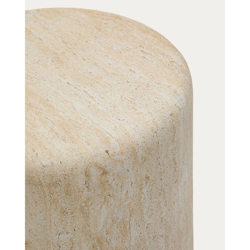 Beistelltisch Drasi aus Zement mit Finish in Travertinoptik Ø 46 cm von Kave Home – Bild 5